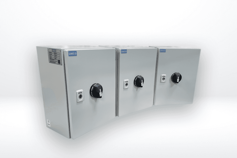 MCCB devices as built into ENICO panel boards